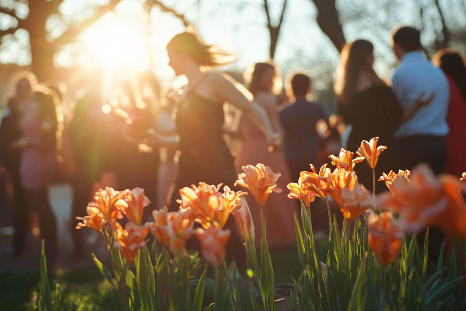 Menschen feiern eine Outdoor-Party